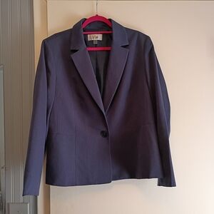 Le Suit Navy Single-Button Blazer